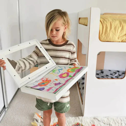 Kids Art Frame with Storage – Display & Organize Children’s Drawings